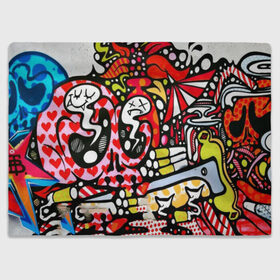 Плед 3D с принтом Современное искусство в Тюмени, 100% полиэстер | закругленные углы, все края обработаны. Ткань не мнется и не растягивается | felipe pantone | grafiti | paint | street art | urban | город | граффити | искусство | кирпичи | краски | рисунки | стена | улицы | уличное искусство