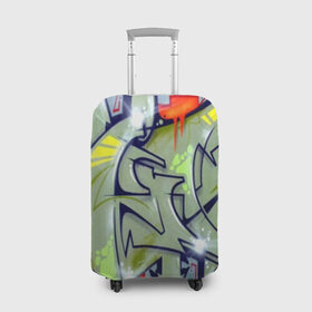 Чехол для чемодана 3D с принтом graffiti urban в Тюмени, 86% полиэфир, 14% спандекс | двустороннее нанесение принта, прорези для ручек и колес | felipe pantone | grafiti | paint | street art | urban | город | граффити | искусство | кирпичи | краски | рисунки | стена | улицы | уличное искусство