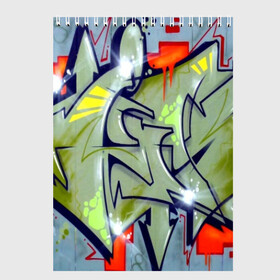 Скетчбук с принтом graffiti urban в Тюмени, 100% бумага
 | 48 листов, плотность листов — 100 г/м2, плотность картонной обложки — 250 г/м2. Листы скреплены сверху удобной пружинной спиралью | felipe pantone | grafiti | paint | street art | urban | город | граффити | искусство | кирпичи | краски | рисунки | стена | улицы | уличное искусство