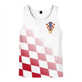 Мужская майка 3D с принтом Сборная Хорватии в Тюмени, 100% полиэстер | круглая горловина, приталенный силуэт, длина до линии бедра. Пройма и горловина окантованы тонкой бейкой | Тематика изображения на принте: croatia | hrvatska | сборная хорватии | сборная хорватии по футболу | сборные | форма | футбол | футбольные сборные | хорватия | хорватская сборная | чемпионат мира
