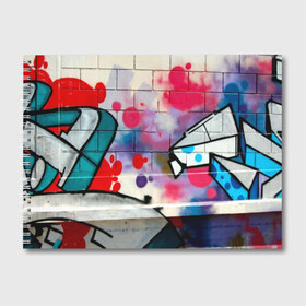 Альбом для рисования с принтом graffiti в Тюмени, 100% бумага
 | матовая бумага, плотность 200 мг. | felipe pantone | grafiti | paint | street art | urban | город | граффити | искусство | кирпичи | краски | рисунки | стена | улицы | уличное искусство