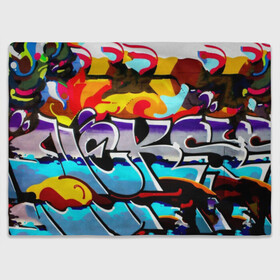 Плед 3D с принтом urban neon в Тюмени, 100% полиэстер | закругленные углы, все края обработаны. Ткань не мнется и не растягивается | Тематика изображения на принте: felipe pantone | grafiti | paint | street art | urban | город | граффити | искусство | кирпичи | краски | рисунки | стена | улицы | уличное искусство