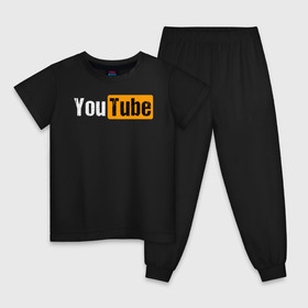 Детская пижама хлопок с принтом YouTube в Тюмени, 100% хлопок |  брюки и футболка прямого кроя, без карманов, на брюках мягкая резинка на поясе и по низу штанин
 | youtube | ютуб