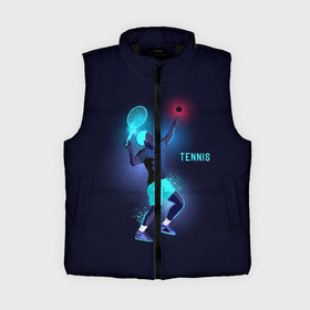 Женский жилет утепленный 3D с принтом TENNIS NEON в Тюмени,  |  | neon | sport | tennis | неон | неоновый | спорт | спортсмен | теннис