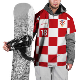 Накидка на куртку 3D с принтом Анте Ребич, Сборная Хорватии в Тюмени, 100% полиэстер |  | Тематика изображения на принте: ante rebic | rebic | игрок | сборная хорватии | форма | футбол | футболист | хорватия | чемпионат мира