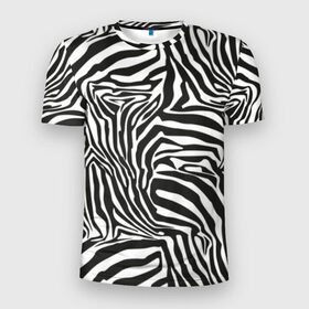 Мужская футболка 3D спортивная с принтом Полосы зебры в Тюмени, 100% полиэстер с улучшенными характеристиками | приталенный силуэт, круглая горловина, широкие плечи, сужается к линии бедра | abstraction | african | animal | black and white | camouflage | disguise | skin | stripes | zebra | абстракция | африканская | животное | зебры | камуфляж | маскировка | полосы | черно белый