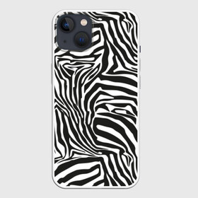 Чехол для iPhone 13 с принтом Полосы зебры в Тюмени,  |  | abstraction | african | animal | black and white | camouflage | disguise | skin | stripes | zebra | абстракция | африканская | животное | зебры | камуфляж | маскировка | полосы | черно белый