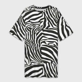 Платье-футболка 3D с принтом Полосы зебры в Тюмени,  |  | abstraction | african | animal | black and white | camouflage | disguise | skin | stripes | zebra | абстракция | африканская | животное | зебры | камуфляж | маскировка | полосы | черно белый