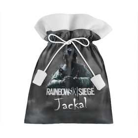Подарочный 3D мешок с принтом Jackal : Rainbow Six в Тюмени, 100% полиэстер | Размер: 29*39 см | gameplay | mozzie | pvp | r6 | r6s | siege | герой | дым | огонь | осада | пламя | радуга | снайпер | сражения | туман | шутер