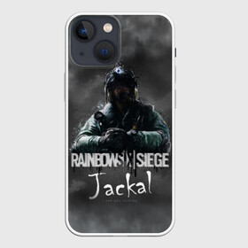 Чехол для iPhone 13 mini с принтом Jackal : Rainbow Six в Тюмени,  |  | Тематика изображения на принте: gameplay | mozzie | pvp | r6 | r6s | siege | герой | дым | огонь | осада | пламя | радуга | снайпер | сражения | туман | шутер