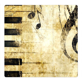 Магнитный плакат 3Х3 с принтом Ноты в Тюмени, Полимерный материал с магнитным слоем | 9 деталей размером 9*9 см | music | абстракция | книга | листы | музыка | музыкальный | ноты | произведение | страница | тетрадь