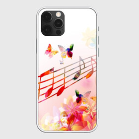Чехол для iPhone 12 Pro Max с принтом Ноты весна в Тюмени, Силикон |  | Тематика изображения на принте: music | абстракция | книга | листы | музыка | музыкальный | ноты | произведение | страница | тетрадь