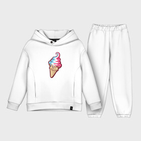 Детский костюм хлопок Oversize с принтом Ice Cream в Тюмени,  |  | ice cream | мороженное | прикольный принт | принт футболка | рожок мороженного | футболка с принтом