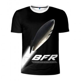 Мужская футболка 3D спортивная с принтом BFR (Big Falcon Rocket) в Тюмени, 100% полиэстер с улучшенными характеристиками | приталенный силуэт, круглая горловина, широкие плечи, сужается к линии бедра | bfr | big falcon rocket | elon musk | falcon 9 | falcon heavy | spacex | илон маск | космический корабль | космос | ракета