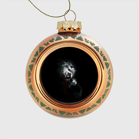 Стеклянный ёлочный шар с принтом Kaneki Ken выглядывает из темноты в Тюмени, Стекло | Диаметр: 80 мм | Тематика изображения на принте: ghoul | kaneki | ken | tokyo | гуль | канеки | кен | токийский