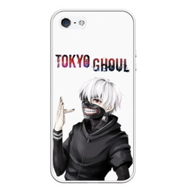 Чехол для iPhone 5/5S матовый с принтом Kaneki Ken в Тюмени, Силикон | Область печати: задняя сторона чехла, без боковых панелей | ghoul | kaneki | ken | tokyo | гуль | канеки | кен | токийский