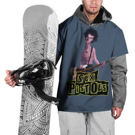 Накидка на куртку 3D с принтом Сид Вишес в Тюмени, 100% полиэстер |  | 2019 | 2020 | sid vicious | британский | гитара | надпись | панк | рок | сид вишес | фильм