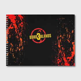 Альбом для рисования с принтом BORDERLANDS 3 в Тюмени, 100% бумага
 | матовая бумага, плотность 200 мг. | 2k | apocalypsis | borderlands | borderlands 3 | fanstastic | game | logo | pandora | play | апокалипсис | бордерлендс | игра | лого | пандора | фантастика
