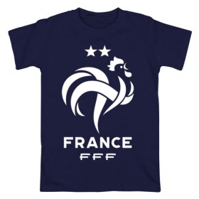 Мужская футболка хлопок с принтом Сборная Франции в Тюмени, 100% хлопок | прямой крой, круглый вырез горловины, длина до линии бедер, слегка спущенное плечо. | fff | france | les bleus | les tricolores | сборная франции | сборная франции по футболу | форма | франузская | франузская сборная | франция | французы