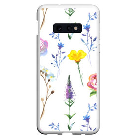 Чехол для Samsung S10E с принтом Полевые цветы в Тюмени, Силикон | Область печати: задняя сторона чехла, без боковых панелей | акварель | мода | стиль | цветочки | цветы