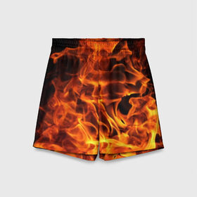 Детские спортивные шорты 3D с принтом огонь в Тюмени,  100% полиэстер
 | пояс оформлен широкой мягкой резинкой, ткань тянется
 | fire | flame | in fire | smoke | в огне | дым | огненный | огонь | текстуры