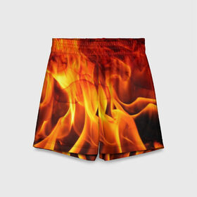 Детские спортивные шорты 3D с принтом Огонь и дым в Тюмени,  100% полиэстер
 | пояс оформлен широкой мягкой резинкой, ткань тянется
 | fire | flame | in fire | smoke | в огне | дым | огненный | огонь | текстуры