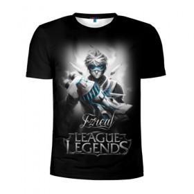 Мужская футболка 3D спортивная с принтом League of Legends, Ezreal в Тюмени, 100% полиэстер с улучшенными характеристиками | приталенный силуэт, круглая горловина, широкие плечи, сужается к линии бедра | Тематика изображения на принте: ezreal | league of legends | lol | игры | киберспорт | компьютерные игры | лига легенд | эзреаль