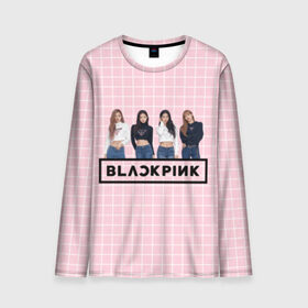 Мужской лонгслив 3D с принтом Black Pink 2019 в Тюмени, 100% полиэстер | длинные рукава, круглый вырез горловины, полуприлегающий силуэт | 2019 | black | black pink | k pop | kill | kill this love | korea | logo | music | pink | pop | блек пинк | блэк пинк | газета | девушки | кпоп | лого | музыка | надпись | розовый