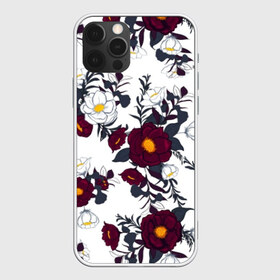 Чехол для iPhone 12 Pro Max с принтом Tropical forest flowers в Тюмени, Силикон |  | art | flowers | арт | букет | лепестки | листья | художество | цветок | цветы