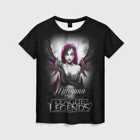 Женская футболка 3D с принтом League of Legends, Morgana в Тюмени, 100% полиэфир ( синтетическое хлопкоподобное полотно) | прямой крой, круглый вырез горловины, длина до линии бедер | league of legends | lol | morgana | игры | киберспорт | компьютерные игры | лига легенд | моргана