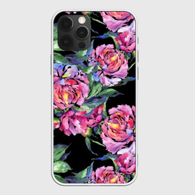 Чехол для iPhone 12 Pro Max с принтом Розовые пионы в Тюмени, Силикон |  | art | buds | flowers | leaves | painting | peonies | petals | pink | stems | summer | watercolor | акварель | бутоны | живопись | искусство | лепестки | лето | листья | пионы | розовые | цветы