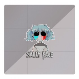 Магнитный плакат 3Х3 с принтом Sally Face в Тюмени, Полимерный материал с магнитным слоем | 9 деталей размером 9*9 см | 