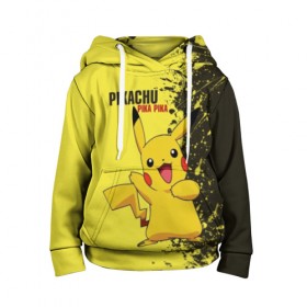 Детская толстовка 3D с принтом Pikachu Pika Pika в Тюмени, 100% полиэстер | двухслойный капюшон со шнурком для регулировки, мягкие манжеты на рукавах и по низу толстовки, спереди карман-кенгуру с мягким внутренним слоем | Тематика изображения на принте: pika | pikachu | аниме | детская | детям | игры | молния | мышка | мышь | пика | пикачу | покемон | покемоны