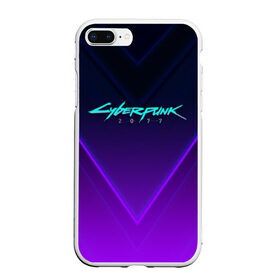 Чехол для iPhone 7Plus/8 Plus матовый с принтом CYBERPUNK 2077 в Тюмени, Силикон | Область печати: задняя сторона чехла, без боковых панелей | Тематика изображения на принте: 2019 | cd project red | cyberpunk 2077 | future | hack | night city | samurai | sci fi | андроиды | безумие | будущее | киберпанк 2077 | логотип | роботы | самураи | фантастика | цифры