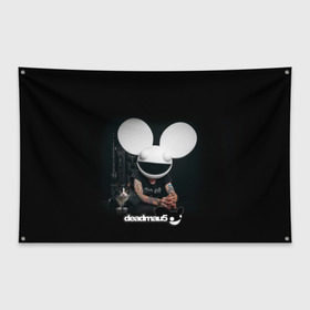 Флаг-баннер с принтом Deadmau5 в Тюмени, 100% полиэстер | размер 67 х 109 см, плотность ткани — 95 г/м2; по краям флага есть четыре люверса для крепления | dead | deadmau5 | dj | electro | house | joel | mouse | progressive | thomas | zimmerman | дедмаус | джоэль | диджей | мёртвая | мышь | прогрессив | томас | хаус | циммерман | электро