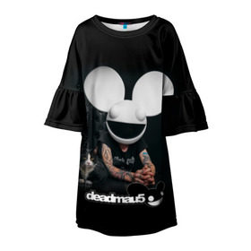 Детское платье 3D с принтом Deadmau5 в Тюмени, 100% полиэстер | прямой силуэт, чуть расширенный к низу. Круглая горловина, на рукавах — воланы | Тематика изображения на принте: dead | deadmau5 | dj | electro | house | joel | mouse | progressive | thomas | zimmerman | дедмаус | джоэль | диджей | мёртвая | мышь | прогрессив | томас | хаус | циммерман | электро