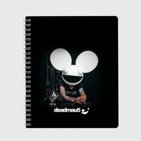 Тетрадь с принтом Deadmau5 в Тюмени, 100% бумага | 48 листов, плотность листов — 60 г/м2, плотность картонной обложки — 250 г/м2. Листы скреплены сбоку удобной пружинной спиралью. Уголки страниц и обложки скругленные. Цвет линий — светло-серый
 | dead | deadmau5 | dj | electro | house | joel | mouse | progressive | thomas | zimmerman | дедмаус | джоэль | диджей | мёртвая | мышь | прогрессив | томас | хаус | циммерман | электро