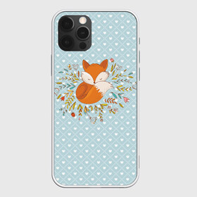 Чехол для iPhone 12 Pro Max с принтом Лисичка в цветах в Тюмени, Силикон |  | fox | foxed | арт | лис | лиса | лисенок | лисичка | пушистик | рыжая | рыжмй хвост