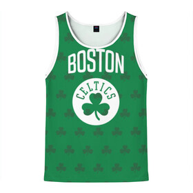 Мужская майка 3D с принтом Boston Celtics в Тюмени, 100% полиэстер | круглая горловина, приталенный силуэт, длина до линии бедра. Пройма и горловина окантованы тонкой бейкой | boston | boston celtics | celtics | бостон | бостон селтикс