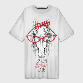 Платье-футболка 3D с принтом Crazy horse lady в Тюмени,  |  | animal | blonde | bow | crazy | cute | head | horse | lady | look | polka | portrait | red | white | бант | белая | белый | блондинка | взгляд | голова | горошек | животное | красный | леди | лошадь | милый | очки | портрет | сумасшедшая