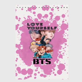 Скетчбук с принтом Bts Army Art в Тюмени, 100% бумага
 | 48 листов, плотность листов — 100 г/м2, плотность картонной обложки — 250 г/м2. Листы скреплены сверху удобной пружинной спиралью | bangtan | boy | j hope | jimin | jin | jungkook | korea | luv | rm | suga | v | with | бтс | кей | поп