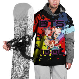 Накидка на куртку 3D с принтом BTS Pop art в Тюмени, 100% полиэстер |  | Тематика изображения на принте: bangtan | boy | j hope | jimin | jin | jungkook | korea | luv | rm | suga | v | with | бтс | кей | поп