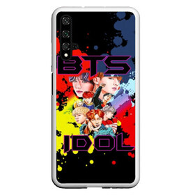 Чехол для Honor 20 с принтом BTS Pop art в Тюмени, Силикон | Область печати: задняя сторона чехла, без боковых панелей | bangtan | boy | j hope | jimin | jin | jungkook | korea | luv | rm | suga | v | with | бтс | кей | поп