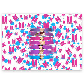 Поздравительная открытка с принтом Bts Lover Yourself в Тюмени, 100% бумага | плотность бумаги 280 г/м2, матовая, на обратной стороне линовка и место для марки
 | bangtan | boy | j hope | jimin | jin | jungkook | korea | luv | rm | suga | v | with | бтс | кей | поп