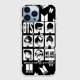 Чехол для iPhone 13 Pro Max с принтом BTS WE ARE BULLETPROOF в Тюмени,  |  | Тематика изображения на принте: bangtan | boy | j hope | jimin | jin | jungkook | korea | luv | rm | suga | v | with | бтс | кей | поп