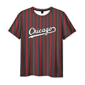 Мужская футболка 3D с принтом Chicago Bulls classic в Тюмени, 100% полиэфир | прямой крой, круглый вырез горловины, длина до линии бедер | chicago bulls | nba | нба | чикаго