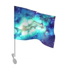 Флаг для автомобиля с принтом Звёздное небо в Тюмени, 100% полиэстер | Размер: 30*21 см | galaxy | nebula | space | star | абстракция | вселенная | галактика | звезда | звезды | космический | планеты