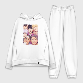 Женский костюм хлопок Oversize с принтом BTS в Тюмени,  |  | bangtan boys | bt21 | bts | bts army | bts stickers | j hope | jimin | jin | jungkook | k pop | rap monster | rapmon | suga | v | бтс | корея | стикеры bts