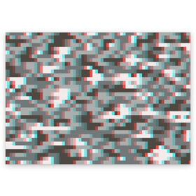 Поздравительная открытка с принтом Пиксели кубики в Тюмени, 100% бумага | плотность бумаги 280 г/м2, матовая, на обратной стороне линовка и место для марки
 | камуфляж | пиксели | текстуры