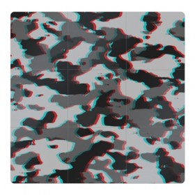 Магнитный плакат 3Х3 с принтом Серый камуфляж в Тюмени, Полимерный материал с магнитным слоем | 9 деталей размером 9*9 см | камуфляж | пиксели | текстуры